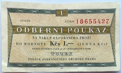 1 Kčs tuzex 1979/IV. - 1 bon 