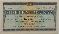 5 Kčs tuzex 1979/IV. - 5 bonů