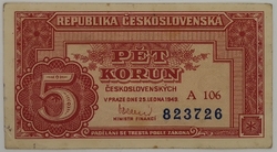 5 Kčs 1949 