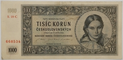 1000 Kčs 1945