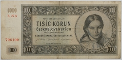 1000 Kčs 1945 