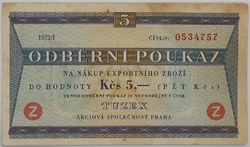 5 Kčs tuzex 1972/I. - 5 bonů