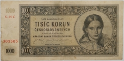 1000 Kčs 1945