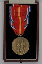 Dukelská pamětní medaile, bronz, stužka, etue