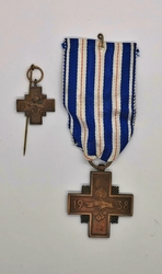 Pamětní odznak SNG - Kříž za věrné služby, bronz, miniatura