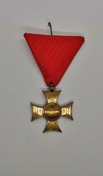 Pamětní kříž z let 1912 - 1913, letopočet pozitivní, civilní stuha, bronz zlacený
