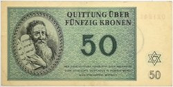 50 K Terezínské poukázky 1943 - 1945 (peníze) 