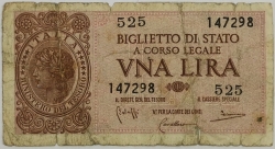 Italy - 1 Lira 1944