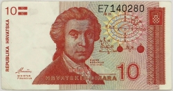 Croatia - 10 Dinara 1991 