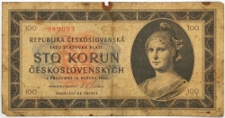 100 Kčs 1945