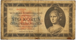 100 Kčs 1945