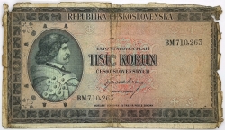 1000 Kčs 1945 