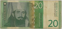 Yugoslavia - 20 Dinara 2000