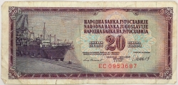 Yugoslavia - 20 Dinara 1981