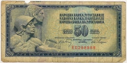 Yugoslavia - 50 Dinara 1968