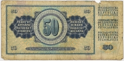 Yugoslavia - 50 Dinara 1968