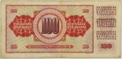 Yugoslavia - 100 Dinara 1965 