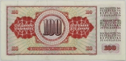 Yugoslavia - 100 Dinara 1986