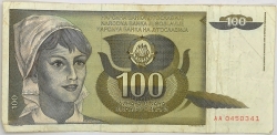 Yugoslavia - 100 Dinara 1991