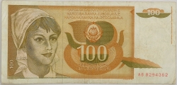Yugoslavia - 100 Dinara 1990 