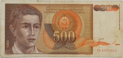 Yugoslavia - 500 Dinara 1991 