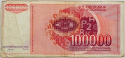 Yugoslavia - 100000 Dinara 1989