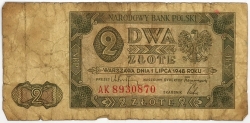 Poland - 2 Zlote 1948