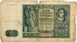 Poland - 50 Zlotych 1941
