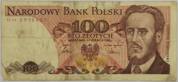 Poland - 100 Zlotych 1986