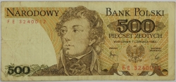 Poland - 500 Zlotych 1982