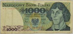 Poland - 1000 Zlotych 1982