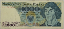 Poland - 1000 Zlotych 1982
