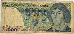 Poland - 1000 Zlotych 1982