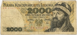 Poland - 2000 Zlotych 1982