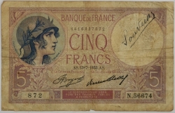 France - 5 Francs 1933
