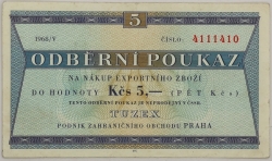 5 Kčs tuzex 1968/V. - 5 bonů