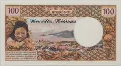 Vanuatu New Hebrides - 100 Francs 1977