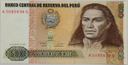 Peru - 500 Intis 1987