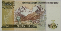 Peru - 500 Intis 1987