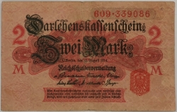 Germany - 2 Mark 1914 Red Seal 