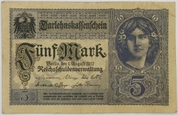 Germany - 5 Mark 1917