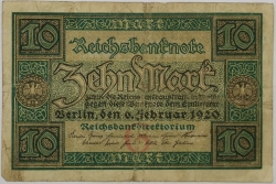Germany - 10 Mark 1920 
