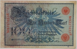 Germany - 100 Mark 1908 red seal