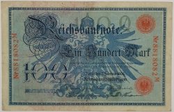 Germany - 100 Mark 1908 red seal