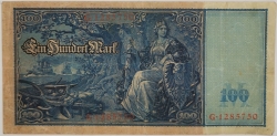 Germany - 100 Mark 1910 red seal 