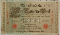 Germany - 1000 Mark 1910 red seal