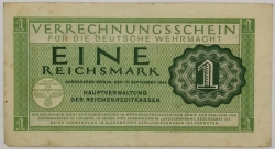 Germany - 1 Reichsmark 1944 Deutsche Wehrmacht 