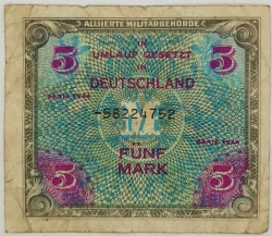 Germany - 5 Mark 1944 Allied Military Authority