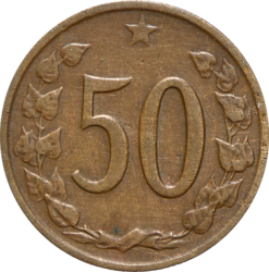 50 haléř 1969 varianta A letopočet s tečkami