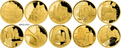 Sada Hrady 2016 - 2020 Proof (155,55 g./Zlato 999,9/1000)